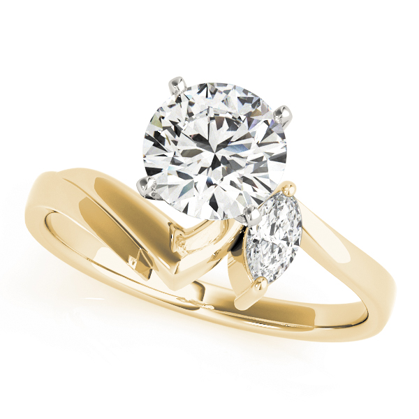 Bypass Style Marquise Diamond Engagement Ring