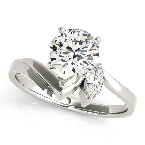 Bypass Style Marquise Diamond Engagement Ring