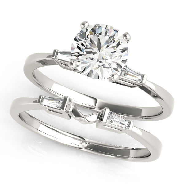 3 Stone Style Baguette Diamond Engagement Ring
