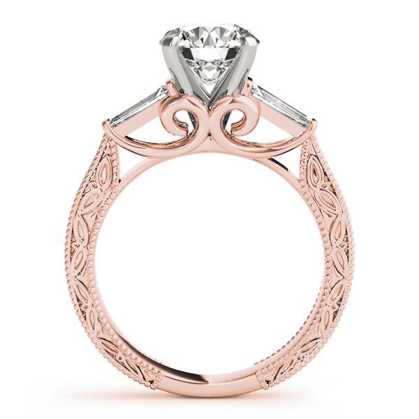 Vintage Style Baguette Diamond Engagement Ring