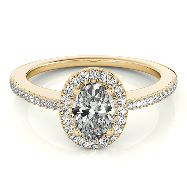 Halo Style Oval Diamond Engagement Ring