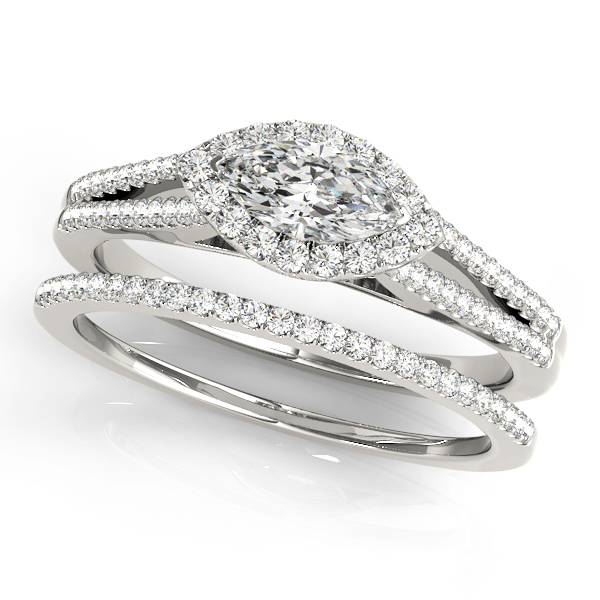 Halo Style Marquise Diamond Engagement Ring