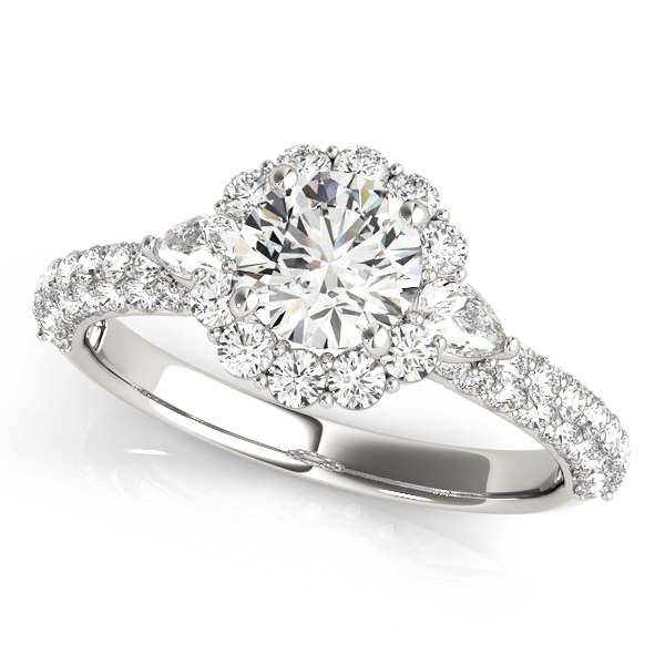 Halo Style Round Diamond Engagement Ring