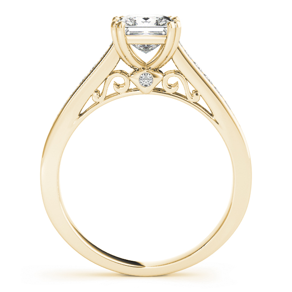 Traditional  Style Square Diamond Engagement Ring