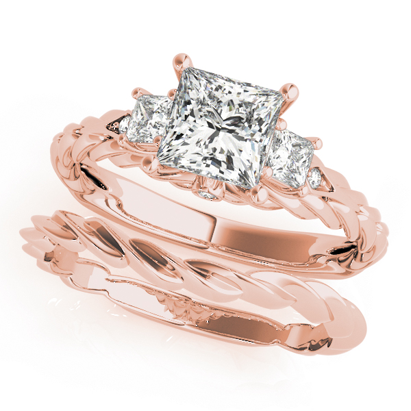 Vintage Style Princess Diamond Engagement Ring