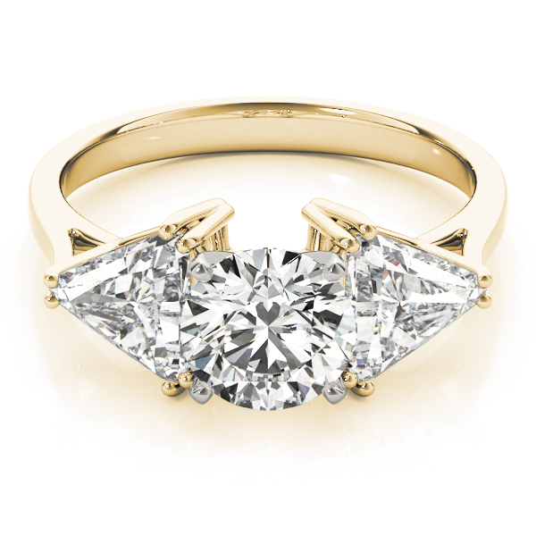Traditional  Style Trillion Diamond Engagement Ring