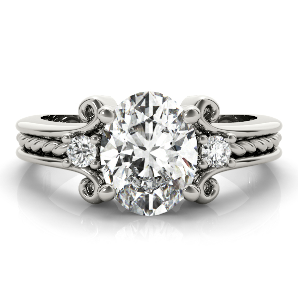 Solitaire Style Oval Diamond Engagement Ring