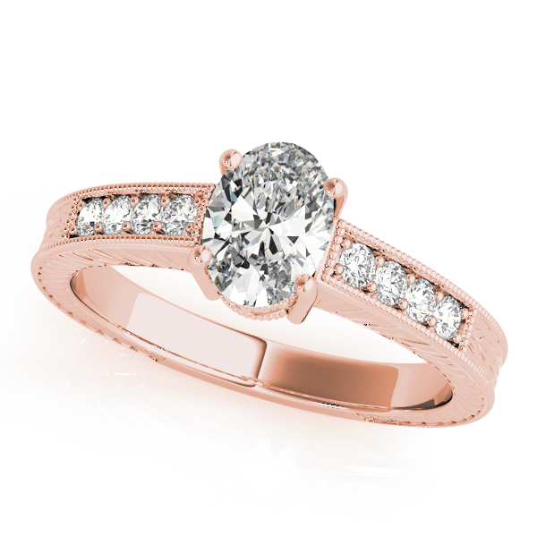 Traditional  Style Oval Diamond Engagement Ring