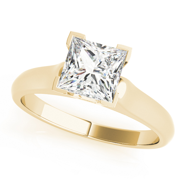 Solitaire Style Princess Diamond Engagement Ring