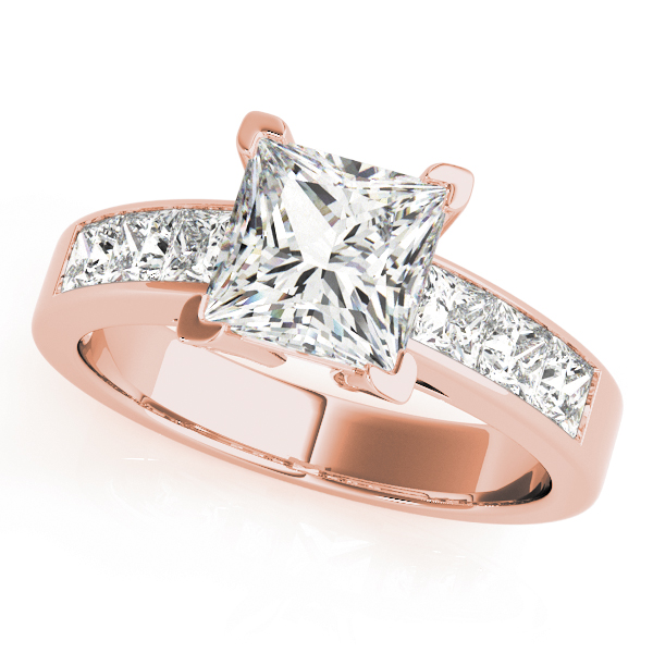 Traditional Style Princess Diamond Engagement Ring