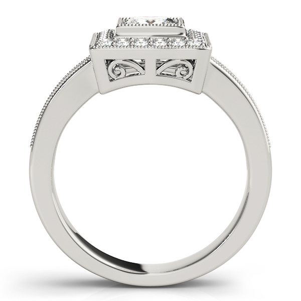 Halo Style Princess Diamond Engagement Ring