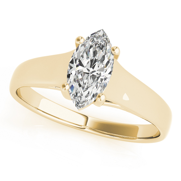 Solitaire Style Marquise Diamond Engagement Ring