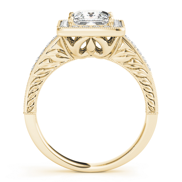 Halo Style Princess Diamond Engagement Ring