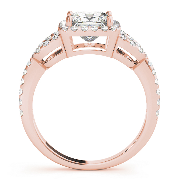 Halo Style Square & Cushion Diamond Engagement Ring