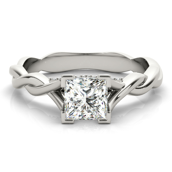 Solitaire Style Princess Diamond Engagement Ring